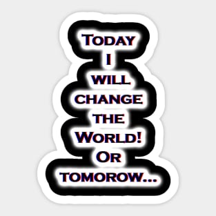 Change world. Sticker